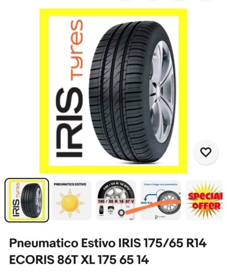 Gomme 175/65 R14 ECORIS 86T XL IRIS