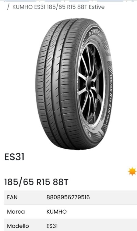 Gomme 185/65 R15 88T ES31 KUMHO