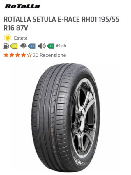Gomme 195/55 R16 87V ROTALLA