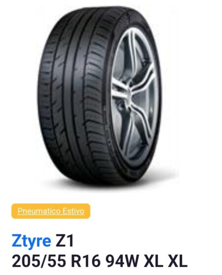 Gomme 205/55 R16 Z1 94W ZTYRE